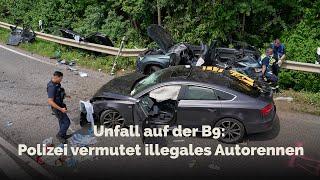 Unfall auf der B9 Polizei vermutet illegales Autorennen