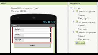 How to send an email with App inventor 2