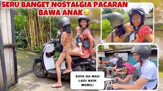 PERTAMA KALI BAWA ANAK-ANAK KELILING NAIK MOTOR