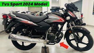 2024 Tvs Sport New Model Review   80 kmpl का माईलेज देने वाली बाइक  Review in details