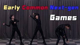 Motion capture actor interpret games from three different eras.