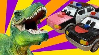 Dinosaur VS. Police Car  The Dino is Coming  The Special Police Force  Play with Toys  TidiKids