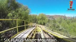 TOP 2016  2017 SIX FLAGS Roller Coaster POV Compilation Onride HD