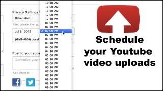 How to SCHEDULE YouTube video uploads