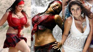 Nayanthara hot  Nayanthara exposing hot navel curvy assets  South india milky queen