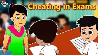 Cheating in Exams  Types of Cheaters During Exams  Animated  English Cartoon  Moral Stories