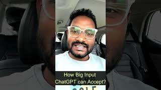 How big input ChatGPT can Accept?  Machine Learning  Data Magic AI #shorts #chatgpt