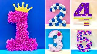 DIY 3D Floral Numbers for Birthday & Anniversary Decoration  3D Floral Letters