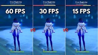 Does FPS really matter? 60 FPS vs 30 FPS vs 15 FPS  Genshin Impact 