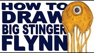 How to draw Big Stinger Flynn Garten of Banban