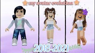 my roblox avatar evolution 2018-2021  ItsAudreyPlays