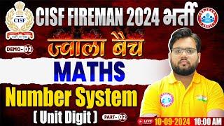 CISF Fireman Classes 2024  Jawala Batch  Number System  CISF Maths By Aakash Sir