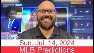 MLB Picks 7-14-24 Sunday Free Major League Baseball Predictions - Todays Sports Betting Lines