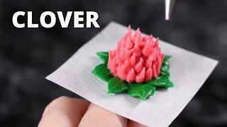 How to pipe buttercream clover flower   Cake Decorating For Beginners 
