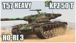 T57 Heavy Kpz 50 t & Ho-Ri Type III • WoT Blitz Gameplay