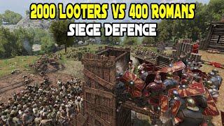 2000 Looters vs 400 Romans Siege Defence - Mount & Blade 2 Bannerlord Eagle Rising Mod