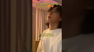Jungkook singing Cupid - lyrics ️ #bts #jungkook #shorts