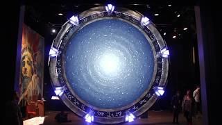 Dialing our Stargate including vortex  Pegasus Atlantis Gate life-size replica