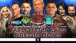 WWE Bad Blood 2024 - Match Card Predictions