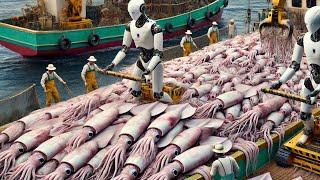 Korean Fishermen Use Robots To Catch Millions Of Tons Of Squid Mackerel And Pollock