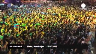 Euronews видеоролик о прошедшем в Баку параде 12 июля 2015