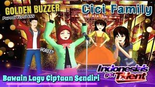 CICI FAMILY  Bawain Lagu Ciptaan Sendiri NGAKAK Tampil di IGT   SAKURA SCHOOL SIMULATOR