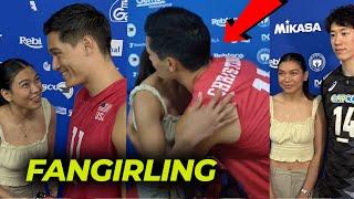 Alyssa Valdez fangirling moment with volleyball stars Micah Christenson and Yuki Ishikawa  VNL 2024