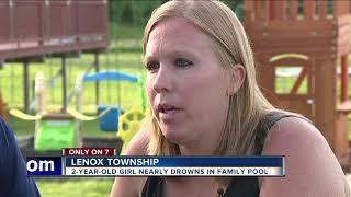 2-year-old girl nearly drowns in family pool