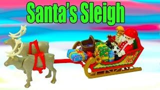 Christmas Playset Playmobil Santas Sleigh Presents Reindeer Angel Dolls Cookieswirlc Review