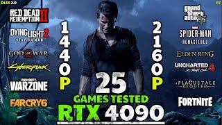 RTX 4090 Test In 25 Games  Ray Tracing  DLSS  1440P  4K  ft. Ryzen 7 5800x3D 