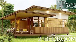 Modern Bahay-Kubo 2-Bedroom Small House Design  8.8 x 11.3 Meters