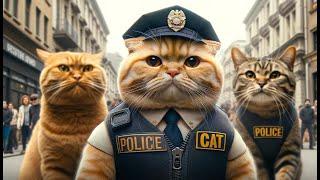 Police Cat Takes His Mothers Revenge  #cat #cutecat #aicat