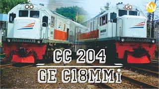 lokomotif CC 204  GE C18MMi Locomotive Compilation in Indonesia