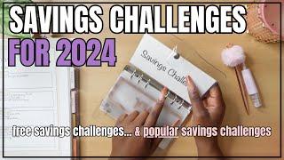 2024 SAVINGS CHALLENGES  FREE & POPULAR RESOURCES PROVIDED