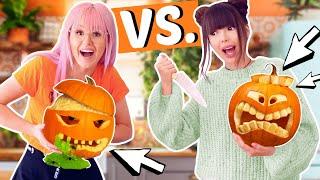 Kürbis-Schnitz-Challenge ️BFF BATTLE Halloween  ViktoriaSarina