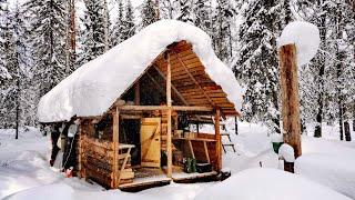 Off Grid Cabin  Cozy HUT in the Forest and Lots of Snow