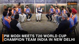 PM Modi meets #icct20worldcup2024 champion Indias cricket team members  Sports Buzz