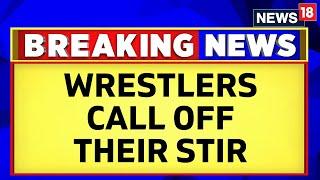 Wrestlers Protest Latest News  Protesting Wrestlers Call Off Their Stir  English News  News18