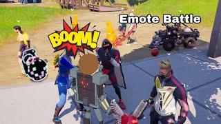 Emote Battle using The new Mecha Morty Skin I did Every Emote the Lobby had Party Royale