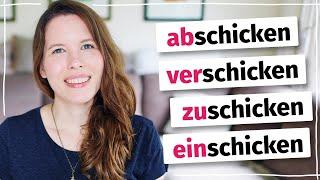 Verben mit schicken Was ist der Unterschied zwischen zuschicken abschicken und verschicken?