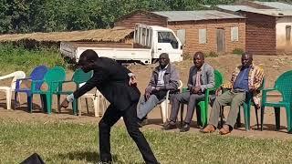 Rev Alexander Kambiri preaching at the funeral service- Lipiri Trading Center-Dowa