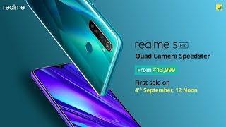 realme 5 Pro. Sale starts 4th September 1200 noon. Flipkart.