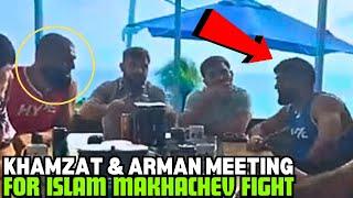 Arman Tsarukyan MEETS Khamzat Chimaev For Islam Makhachev Fight NEW VIDEO