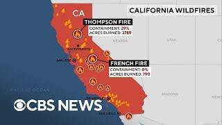 Record heat wave fueling multiple California wildfires