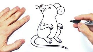 Cómo dibujar un Raton Paso a Paso  Dibujo de Raton