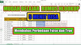 Cara Mudah Menggunakan Rumus Hlookup Pada Excel - Pembahasan Tipe Data False dan True