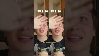 DIFERENÇA ENTRE 30 e 60 FPS #shorts #framerate #audiovisual