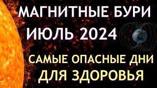 Магнитные бури в ИЮЛЕ 2024. Неблагоприятные дни. Как пережить.