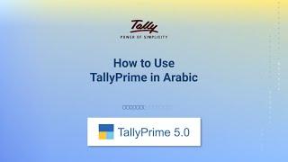 How to use TallyPrime in Arabic  TallyHelp