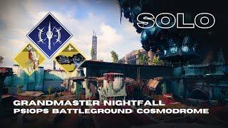 Solo Grandmaster Nightfall PsiOps BG Cosmodrome with Stasis Crystals Warlock Build - Destiny 2